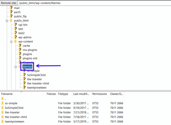 Upload FTP theme
