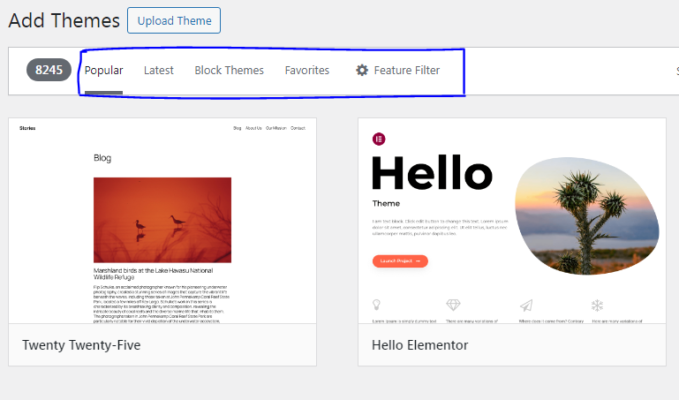 Search for a Theme