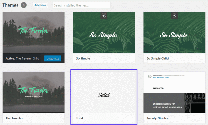 Activate and Install WordPress Theme 