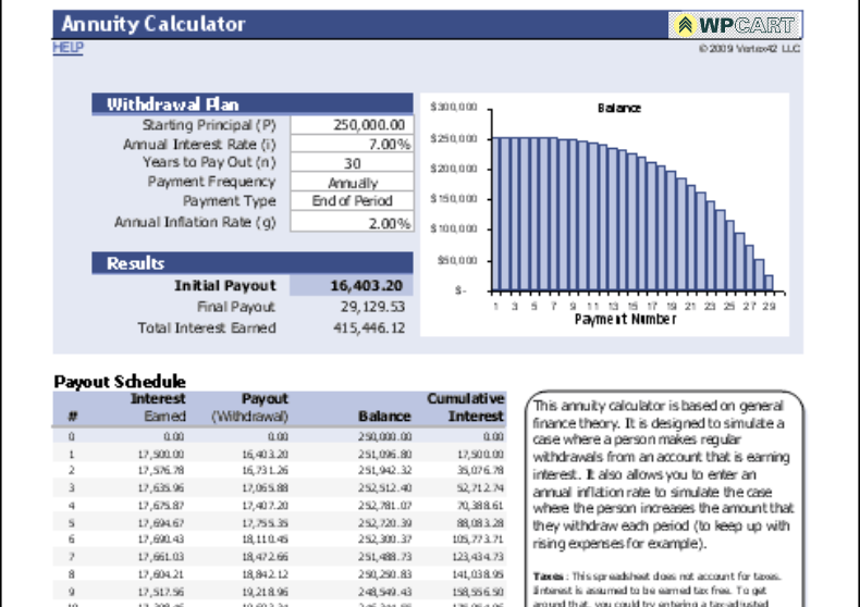 Annuity calculator
