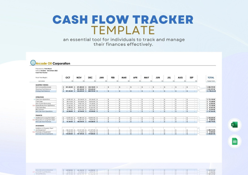 Cash Flow Tracker Template