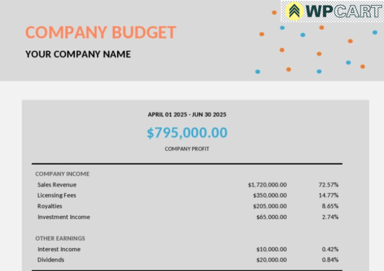 Company Budget Template