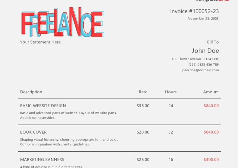 Freelance Invoice Template