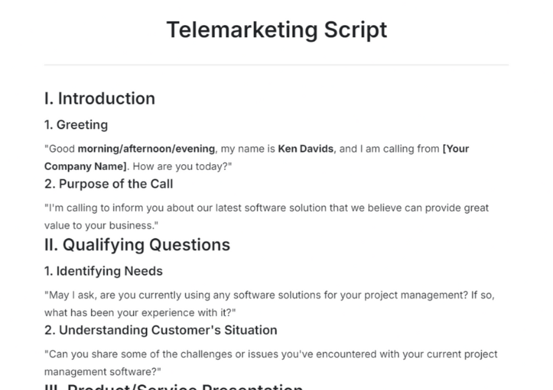 How to Develop a telemarketing Script