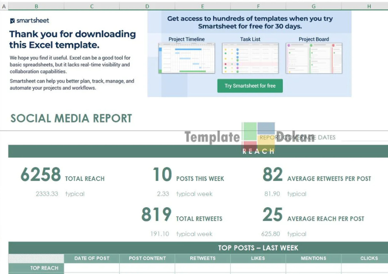 IC Social Media Report Template