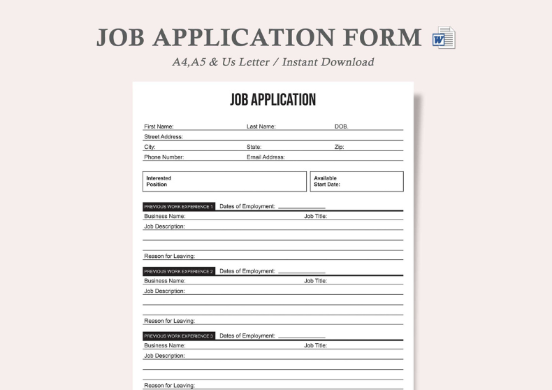 Job Application Form