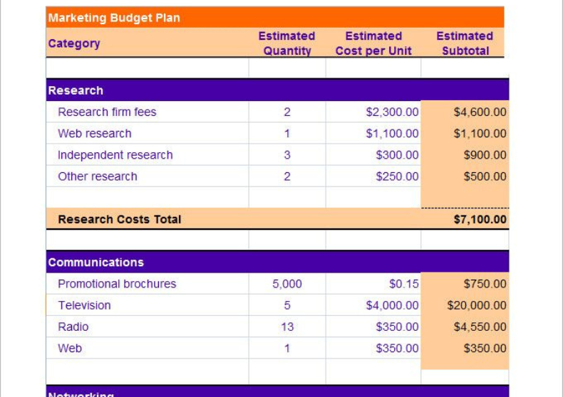 Marketing budget plan1