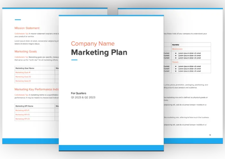 Marketing plan template