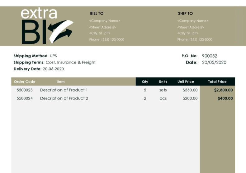 Purchase Order Template v3