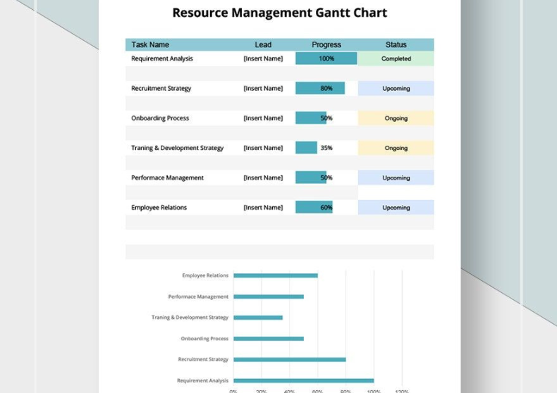 Resource Management Gantt Chart
