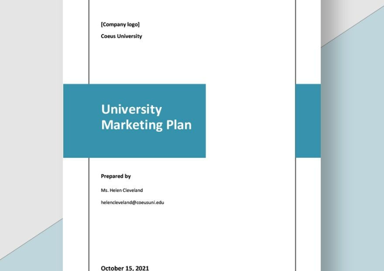University Marketing Plan