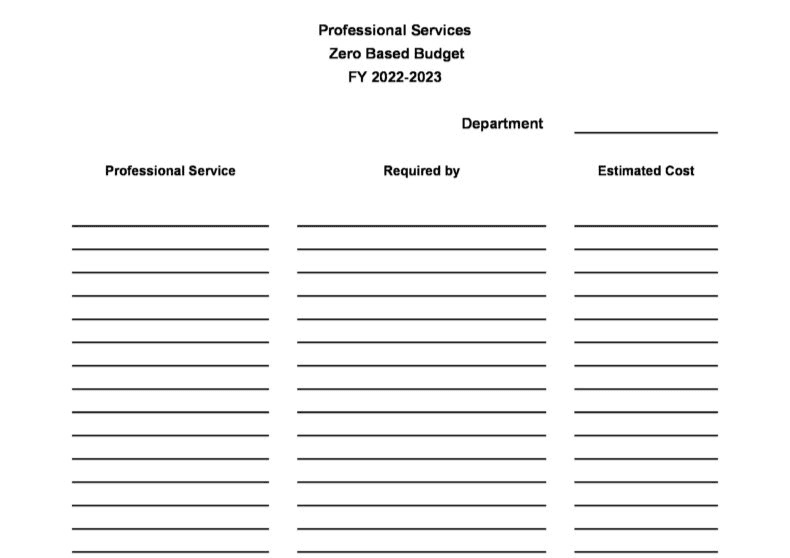 zero based budget template 6