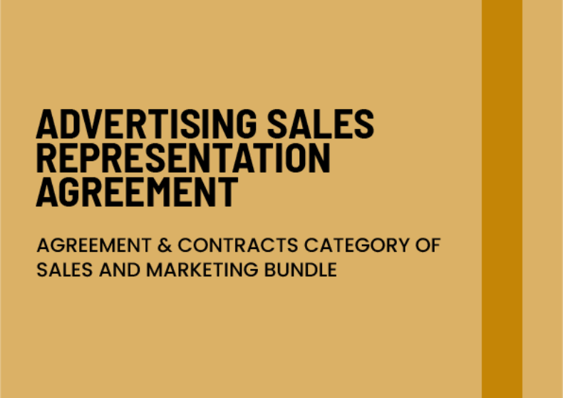 Advertising Sales Representation Agreement