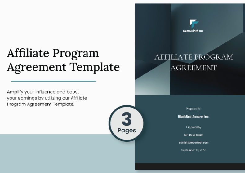 Affiliate program agreement