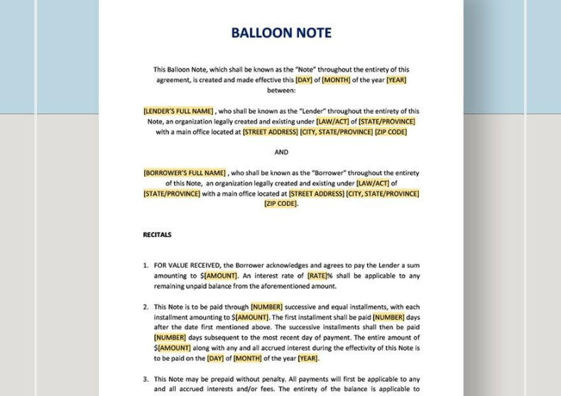 Balloon Note
