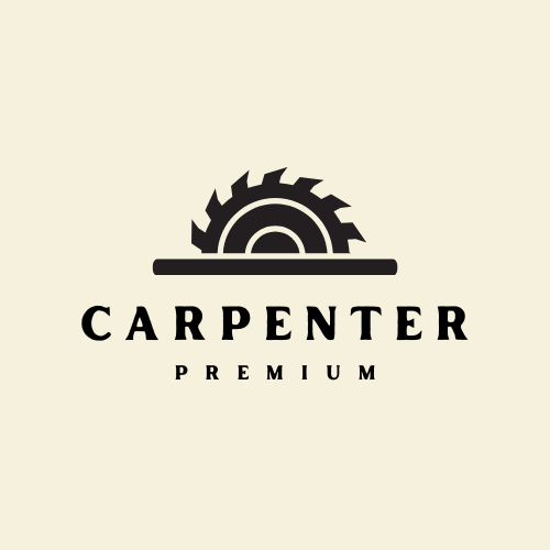 Black bold carpenter premium logo