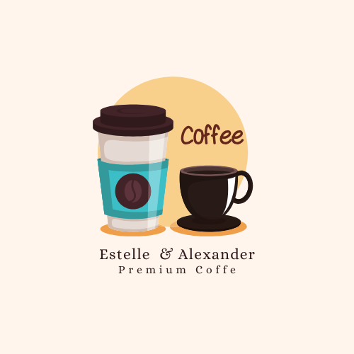 Brown Minimalist Modern Elegant Premium Coffe Logo