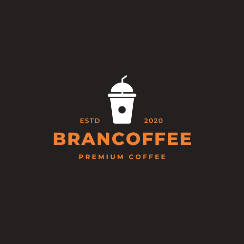Brown Modern Premium Coffee Logo