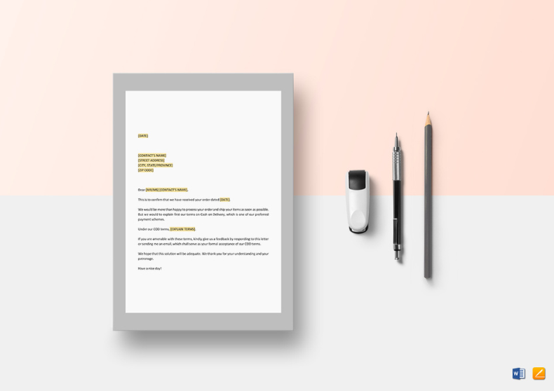 Cash on Delivery Terms Notice