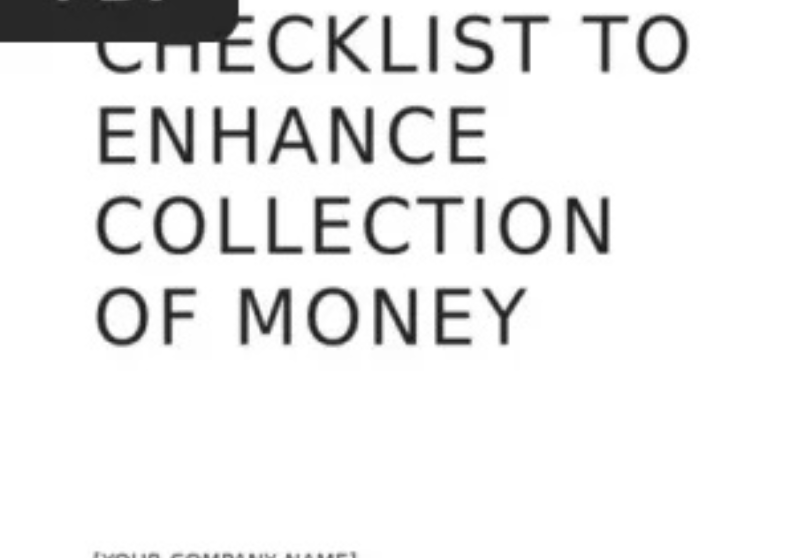 Checklist To Enhance Collection Of Money