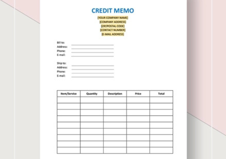 Credit Memo