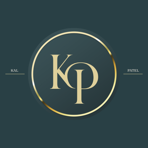 Dark Teal & Gold Premium Freelancer Logo