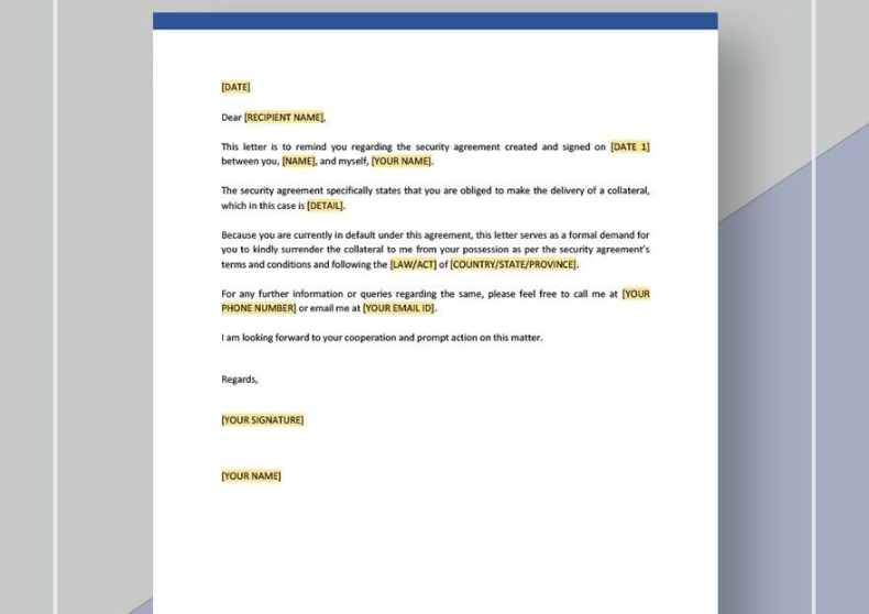 Demand by Secured Party for Possession of Collateral