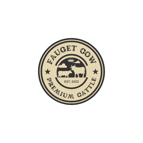 Fauget Cow Cattle Premium Vintage Logo