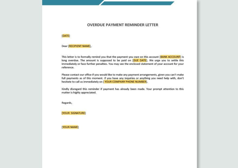 Final Request for Payment on Past Due Account