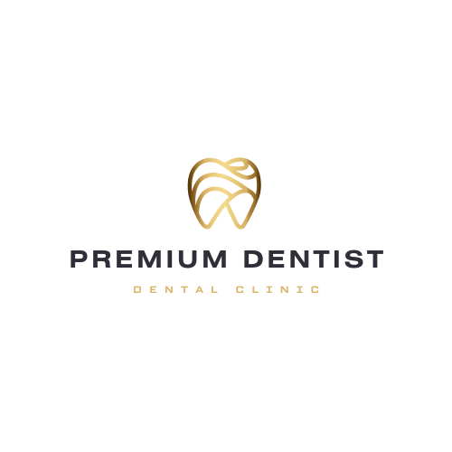Gold Black Minimalist Premium Dentist Logo