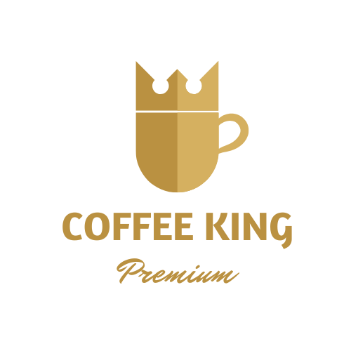 Gold Illustrative Coffee King Premium Logo