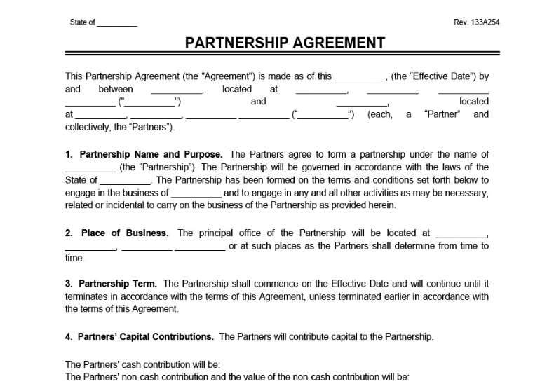 Guidelines Partnership Agreement