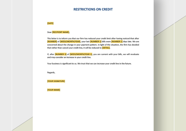 New Credit Restrictions