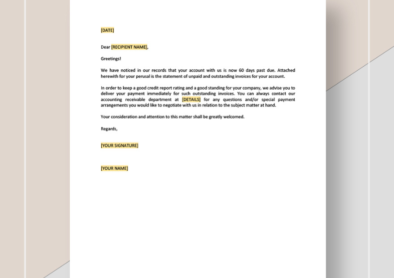Notice of Payment 60 Days Past Due