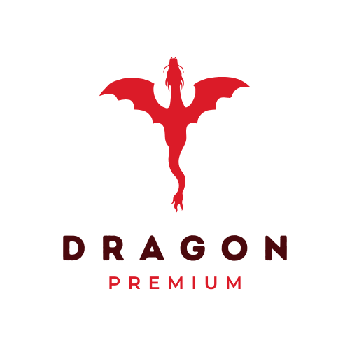 Red Bold Dragon Premium Logo
