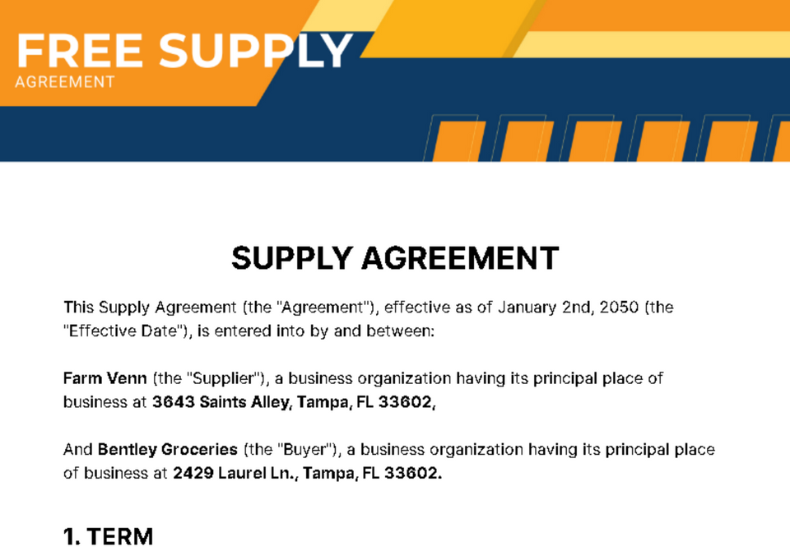 Supply Agreement