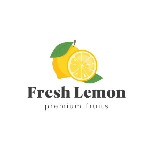 Yellow Fresh Lemon Premium Fruits Illustration Logo