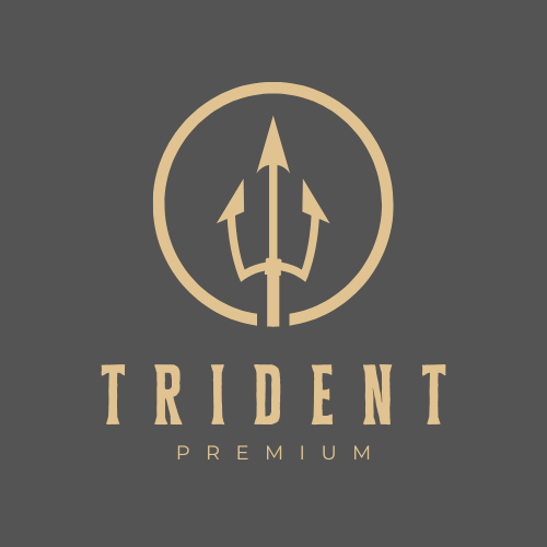 Yellow Minimalist Trident Premium Logo